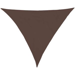 Relaxdays schaduwdoek driehoek - zonnezeil - zonneluifel waterafstotend uv-bestendig bruin - 4 x 4 x 4 m