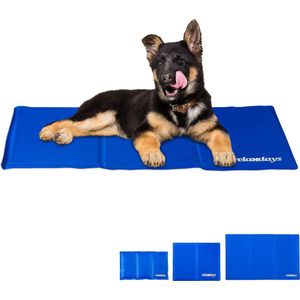 koelmat hond - verkoeling - met gel - 50 x 90 cm - blauw