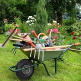 Relaxdays 2x steekwagenwiel 3.00-4 - 100 kg draaglast - stalen velg - as met diameter 20 mm - 260 x 85 mm - zwart-grijs