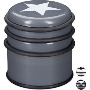 Deurstopper - Ster - Kunststof - Grijs - Antislip