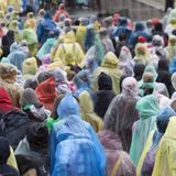 Regenponcho - Set van 10 - Blauw - PE