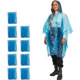 Regenponcho - Set van 10 - Blauw - PE