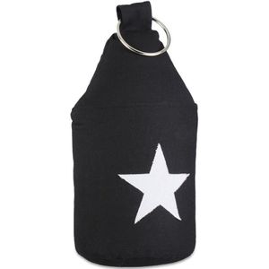 Relaxdays deurstopper ster - handgreep - vloer - hoog - 23 cm - decoratieve deurbuffer - zwart