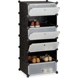 Schoenenrek - Hout - Zwart - 3 Laags