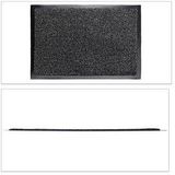 schoonloopmat - extra dun - 60x90 cm - binnen - zwart-grijs