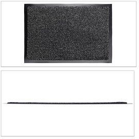 schoonloopmat - extra dun - 60x90 cm - binnen - zwart-grijs