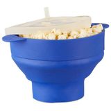 relaxdays Popcornmaker für Mikrowelle blau, 1 St.