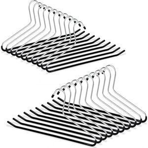 Relaxdays broekhanger antislip - set van 20 - metaal - ruimtebesparend - 18 cm - zwart
