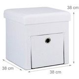 relaxdays Hocker mit Stauraum 10020369_49 weiß