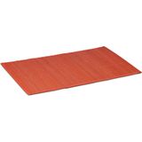 placemat set van 6 bamboe antislip afwasbaar onderleggers rood