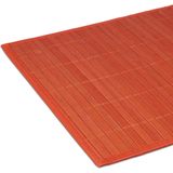 placemat set van 6 bamboe antislip afwasbaar onderleggers rood