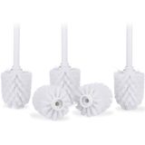 toiletborstelkop set van 5 schroefdraad diameter 8 wit