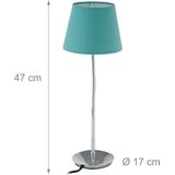 Relaxdays - Tafellamp - Turquoise - Flexibel - E14 Fitting