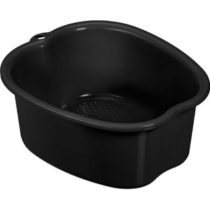 Relaxdays voetenbad met noppen - voetbadje - ophangoogje - voetmassagebad - kunststof - zwart