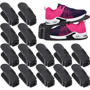 schoenen organizer - set van 15 - tot maat 39 - antislip - opbergsysteem - zwart