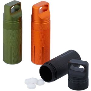 Pillenkoker - Set van 3 - Pillendoosje - Meerdere Kleuren - Waterdicht - Aluminium