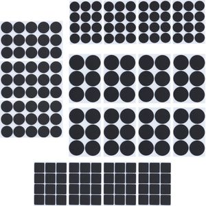 Relaxdays meubelonderzetters, set van 189, zelfklevende meubelpads, EVA, vierkant en rond, zwart