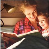 Relaxdays - led Klemmlampe, klemmbare Schreibtischlampe mit Touch, 3 Lichtfarben, flexibel, aufladbare Klemmleuchte, weiß