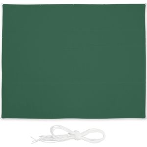 Relaxdays schaduwdoek - rechthoekig - polyester - zonnedoek - 4 scheerlijnen - groen - 5 x 6 m