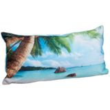 Relaxdays badkussen - met zuignappen - zacht - nek & rug - kussen voor badkuip - 10 x 37 x 17 cm - kleurrijk