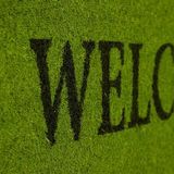 Relaxdays Deurmat Kokos 75x25 Welcom - Kokosma - Schoonloopma - Voetveger - Groen