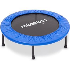 Relaxdays fitness trampoline indoor - kleine trampoline tot 100 kg - thuis - volwassenen - 96 cm
