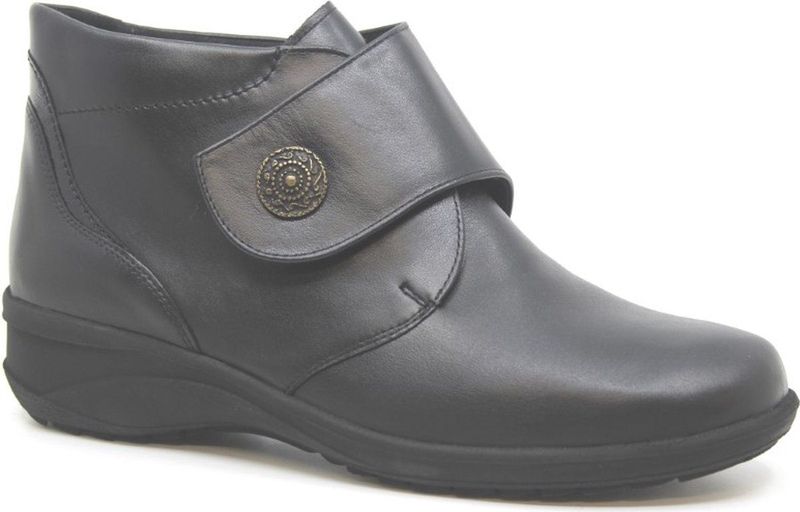 Solidus - 42016 - Enkellaarsjes - Zwart - Leer