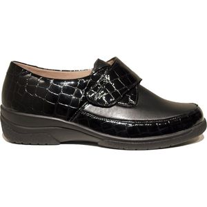 Solidus - 26530 Klittenbandschoenen - Zwart - Leer