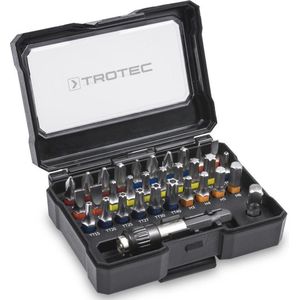 TROTEC 32 delige bit-set PSCS - Torx - Kruiskop - Gleuf - Adapter