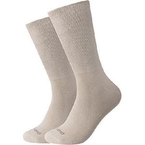 Sokken - Beige - 74% Katoen, 24% Polyamide, 2% Elastaan - 2 Paar