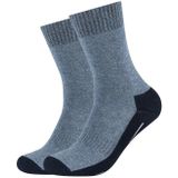 camano Sportsokken  donkerblauw / blauw gemêleerd / wit