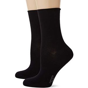 Camano Damessokken (verpakking van 2), zwart (black 0005), 39/42 EU