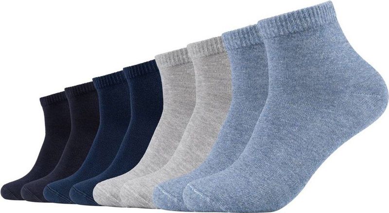 s.Oliver - Korte Sokken Essentials - Denim Melange - Set van 8 Paar