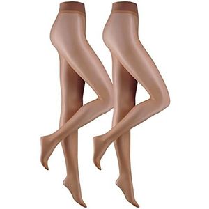 Camano Dames Set van 2 Panty Everyday Silky Shimmer 15 DEN, Make Up, One Size, Make Up, One Size, Make Up