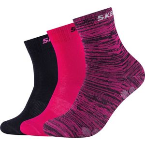 Skechers 3PPK Wm Mesh Ventilation Socks SK41053-0401, voor meisje, Roze, Sokken, maat: 27-30