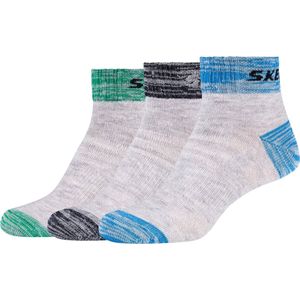 Skechers 3PPK Wm Mesh Ventilation Quarter Socks SK42022-9200, voor meisje, Grijs, Sokken, maat: 35-38