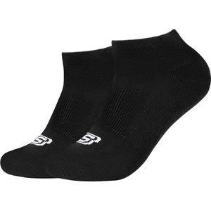 Skechers 2PPK Basic Cushioned Sneaker Socks SK43024-9999, Unisex, Zwart, Sokken, maat: 47-49