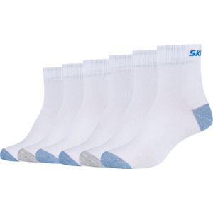 Skechers 3PPK Boys Mech Ventilation Socks SK41064-1000, voor een jongen, Wit, Sokken, maat: 27-30
