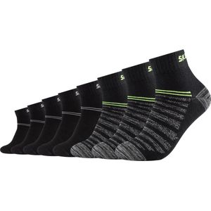 Skechers 3PPK Wm Mesh Ventilation Quarter Socks SK42017-9997, Unisex, Zwart, Sokken, maat: 43-46