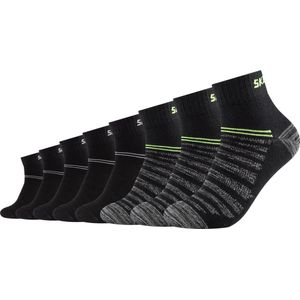 Skechers 3PPK Wm Mesh Ventilation Quarter Socks SK42017-9997, Unisex, Zwart, Sokken, maat: 35-38