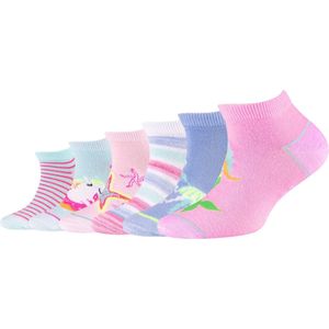 Skechers 6PPK Girls Casual Fancy Sneaker Socks SK43081-1001 voor meisje Veelkleurig Sokken