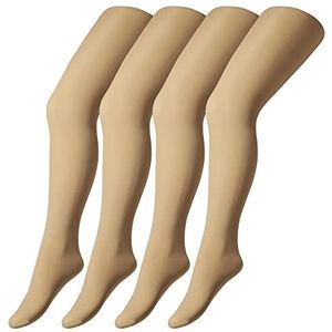 Camano Unisex kinderen Online Children Fine Tights 40 DEN 4-pack sokken, albasts, 146/164, albast