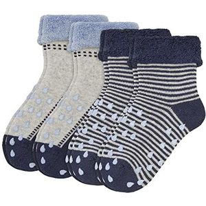 Huissokken - Blauw Mix - Organic Cotton - 4-Pack