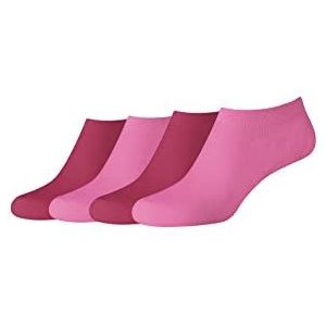 Camano Dames Online Women Cotton Fine Invisible Sneaker 4-pack sokken, Phlox pink, 39/42, roze, 35 EU