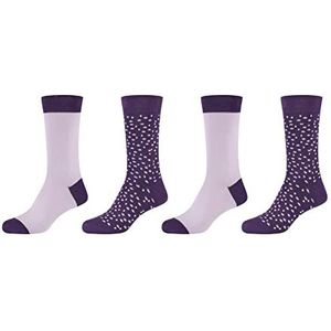 Camano 1102057000 - dames ca-soft wild dots sokken 4 paar, mulberry paars, maat 35/38, Mulberry Purple, 35 EU
