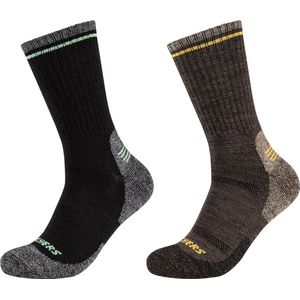 Skechers 2PPK Men Trail Wool Socks SK41104-8997, Mannen, Zwart, Sokken, maat: 39-42