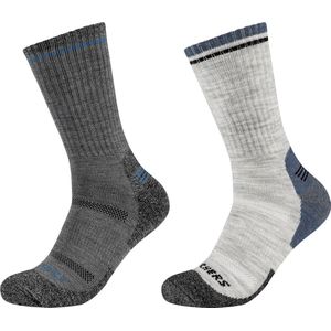 Skechers 2PPK Men Trail Wool Socks SK41104-9300, Mannen, Grijs, Sokken, maat: 39-42