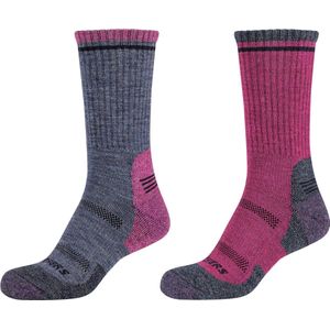 Skechers 2PPK Women Trail Wool Socks SK41105-5700, Vrouwen, Roze, Sokken, maat: 39-42
