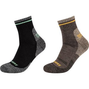 Skechers 2PPK Men Trail Wool Quarter Socks SK42052-8997, Mannen, Grijs, Sokken, maat: 43-46