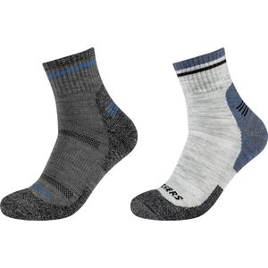 Skechers 2PPK Men Trail Wool Quarter Socks SK42052-9300, Mannen, Grijs, Sokken, maat: 39-42